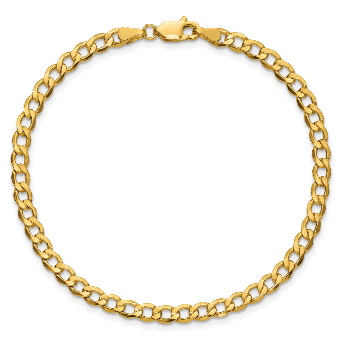 10k 4.3mm Semi-Solid Curb Link Chain