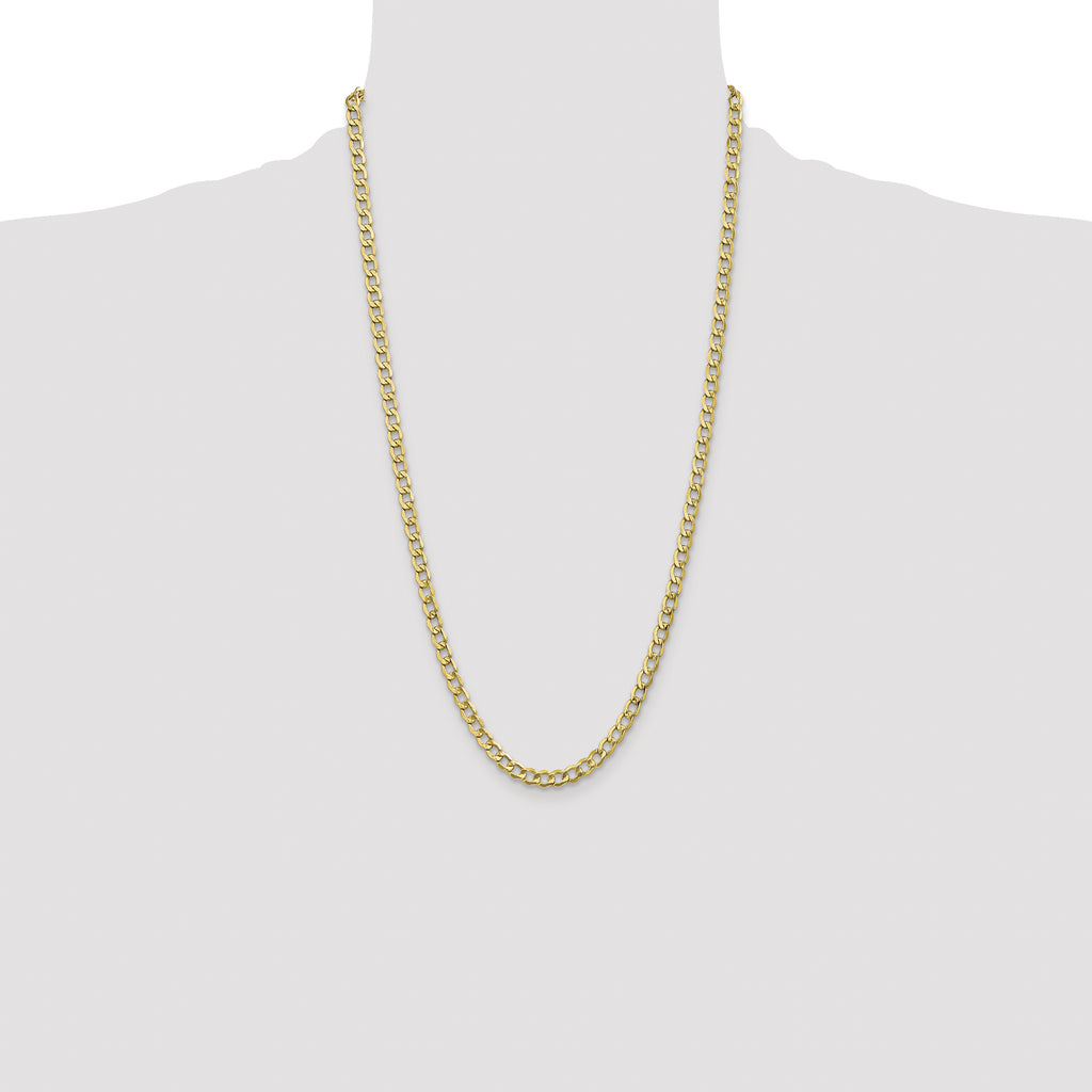 10k 5.25mm Semi-Solid Curb Link Chain