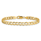 10k 5.25mm Semi-Solid Curb Link Chain