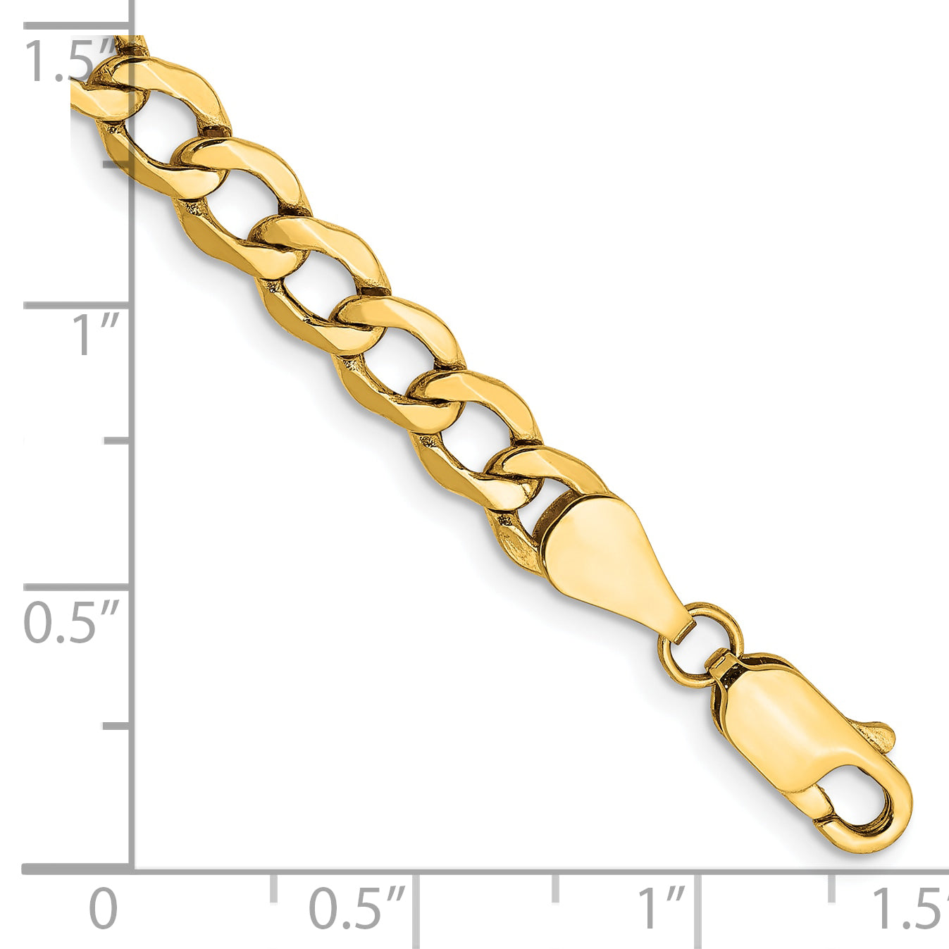 10k 5.25mm Semi-Solid Curb Link Chain Secondary image