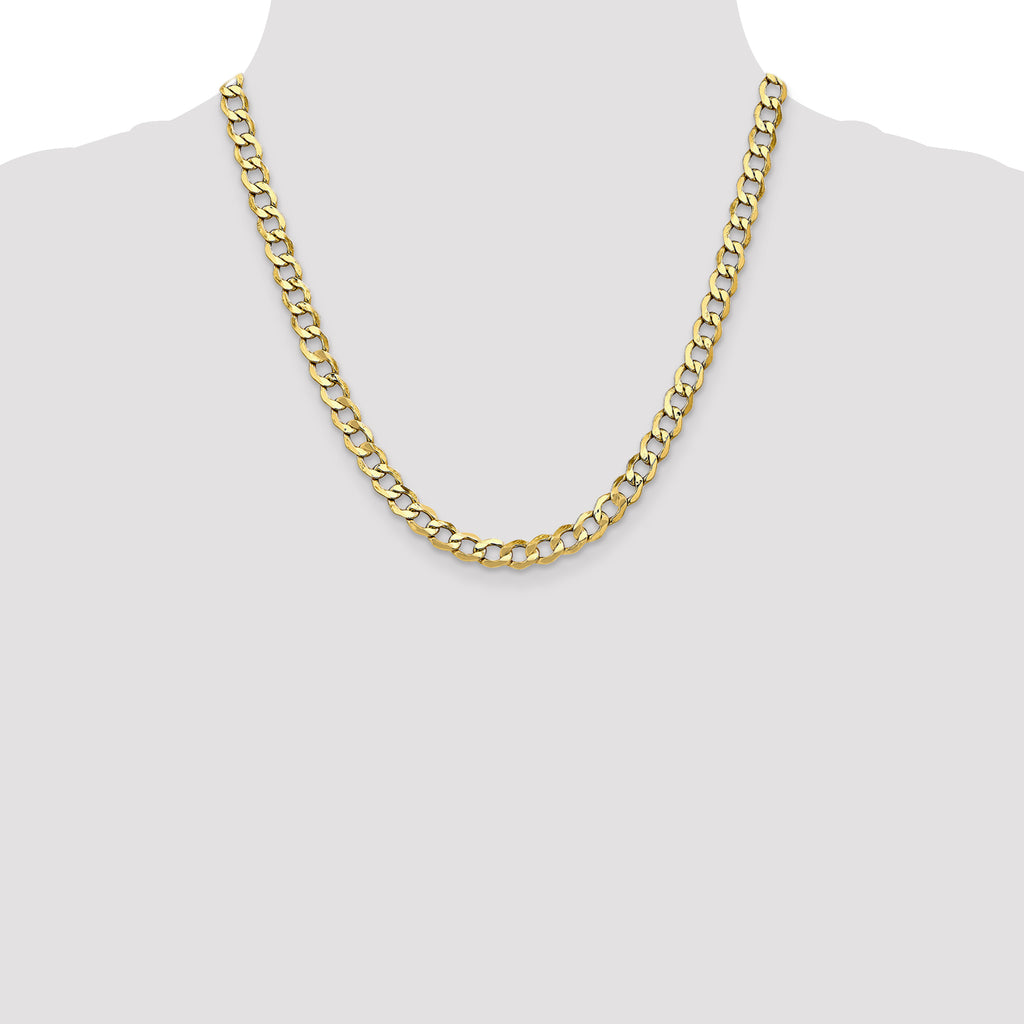 10k 6.5mm Semi-Solid Curb Link Chain