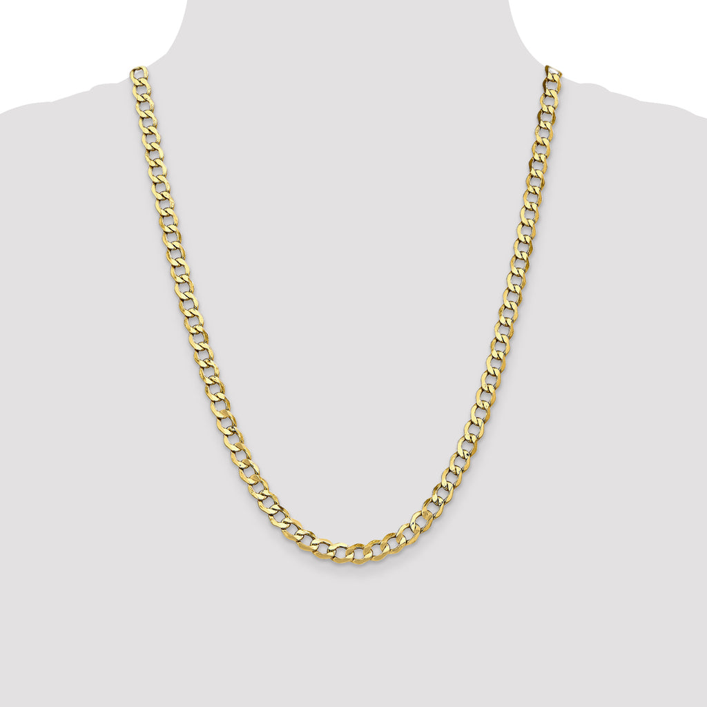 10k 6.5mm Semi-Solid Curb Link Chain