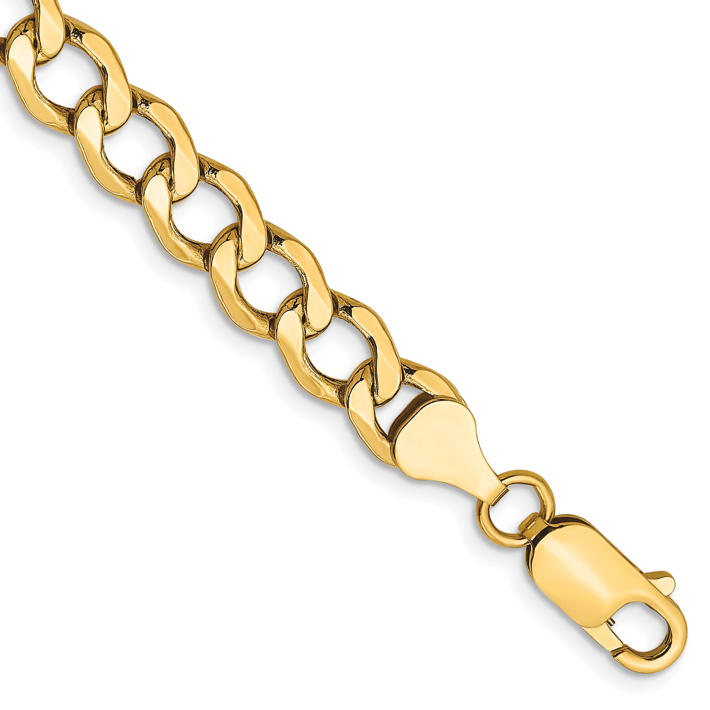 10k 6.5mm Semi-Solid Curb Link Chain Main image