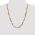 10k 7mm Semi-Solid Curb Link Chain