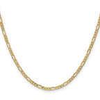 10k 2.5mm Semi-Solid Figaro Chain