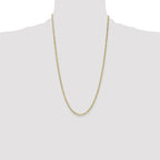 10k 2.5mm Semi-Solid Figaro Chain