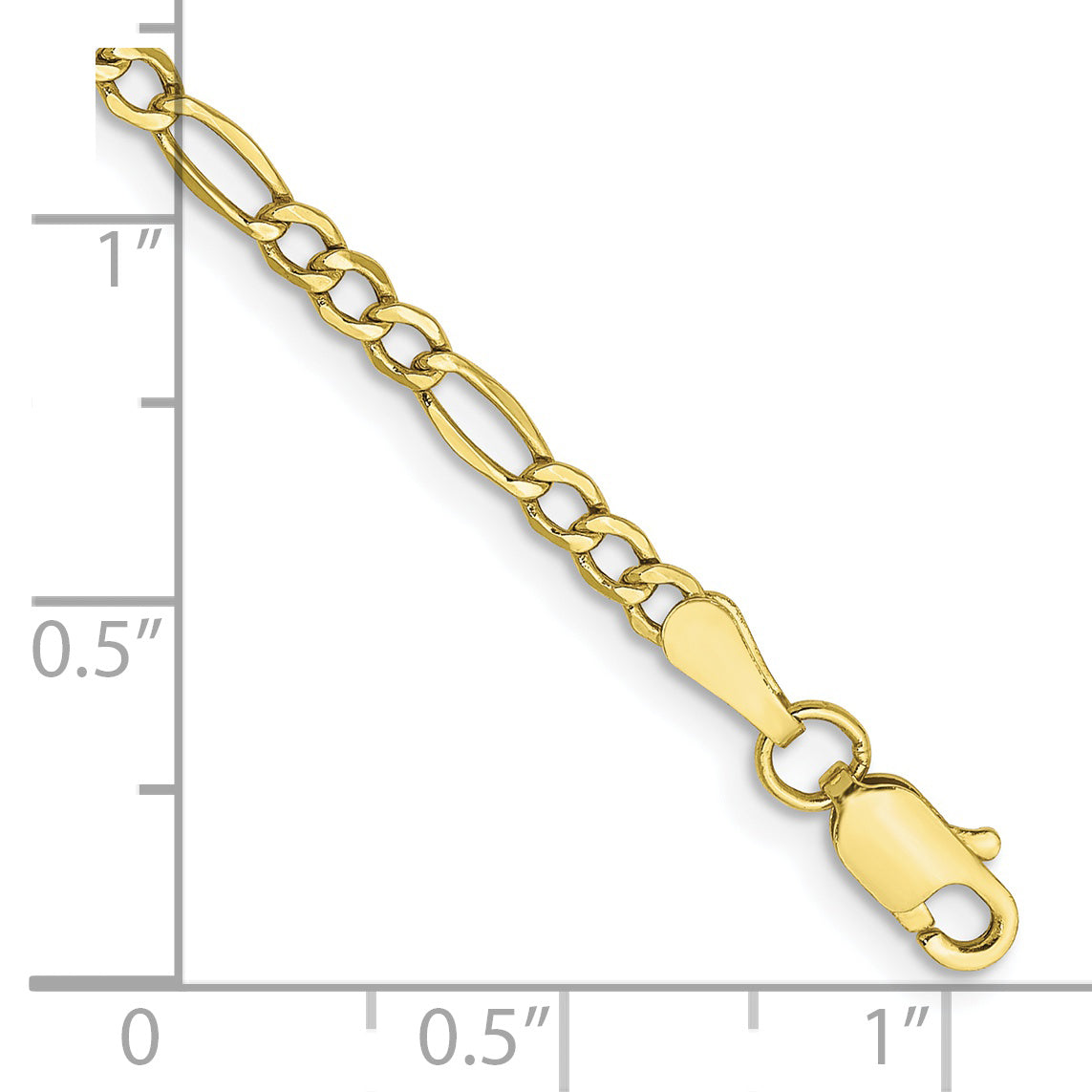 Figaro Chain in 10K Yellow Gold, 2.5mm Secondary image