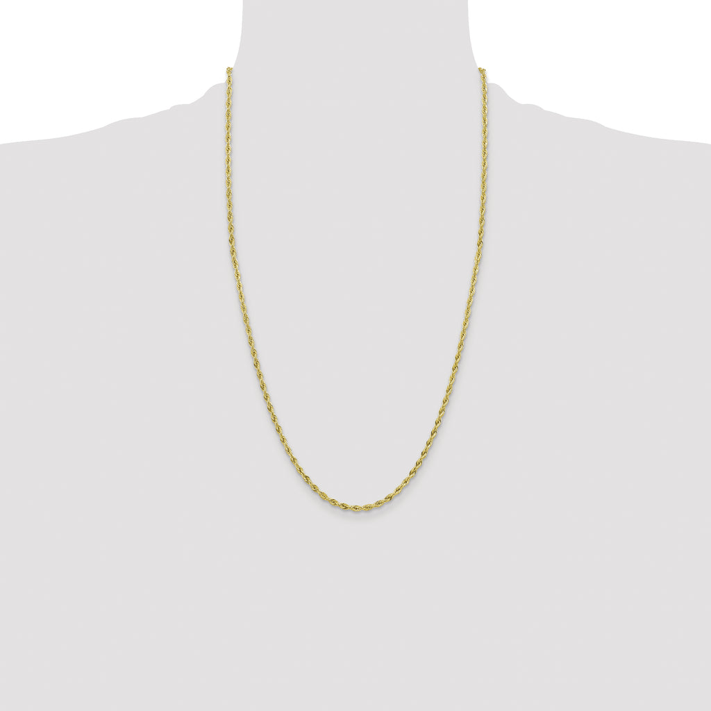 10k 3mm Semi-Solid Rope Chain