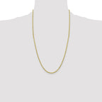 10k 3mm Semi-Solid Rope Chain