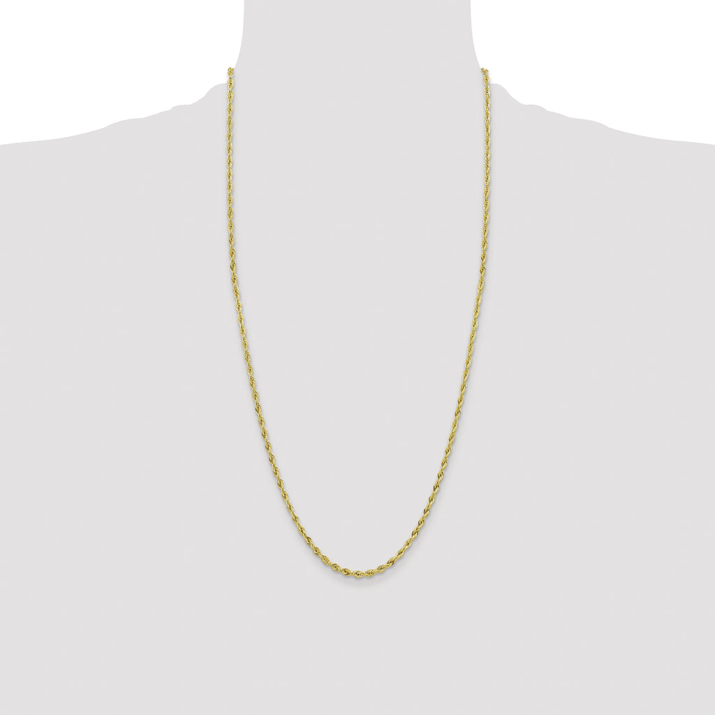10k 3mm Semi-Solid Rope Chain