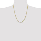 10k 2.8mm Semi-Solid Rope Chain