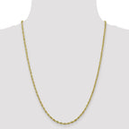 10k 2.8mm Semi-Solid Rope Chain