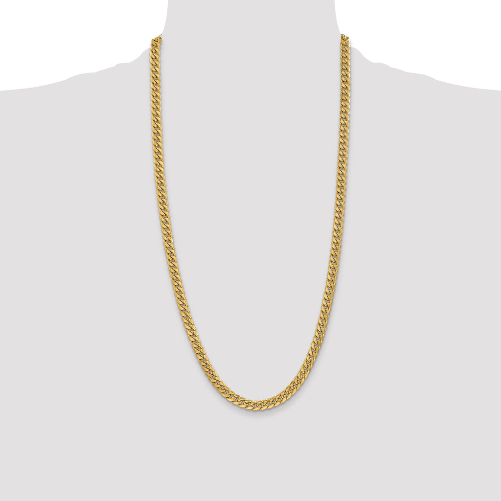 10k 6mm Semi-Solid Miami Cuban Chain