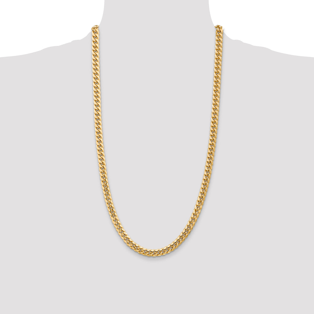10k 6.75mm Semi-Solid Miami Cuban Chain