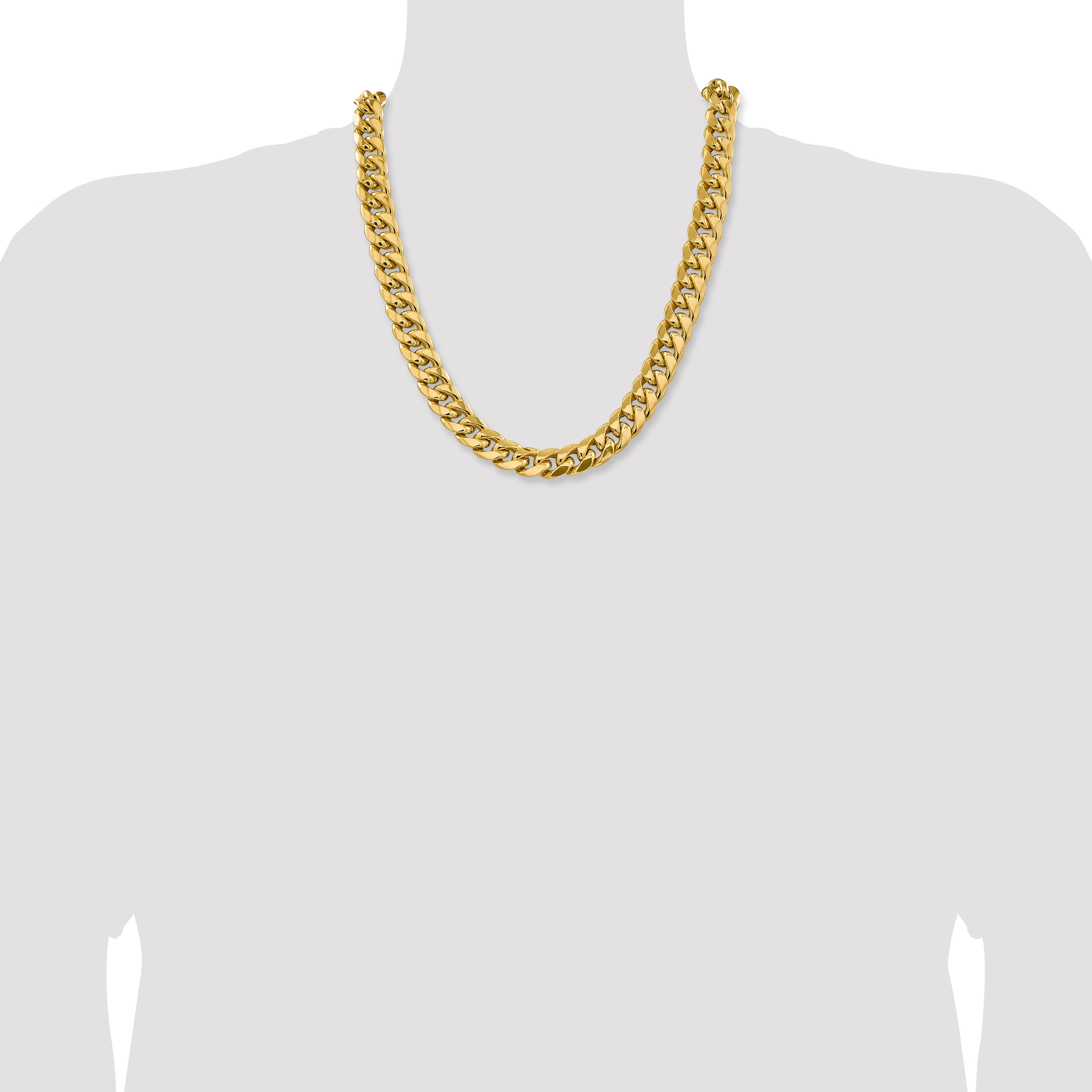 10K 13.2mm Semi-Solid Miami Cuban Chain