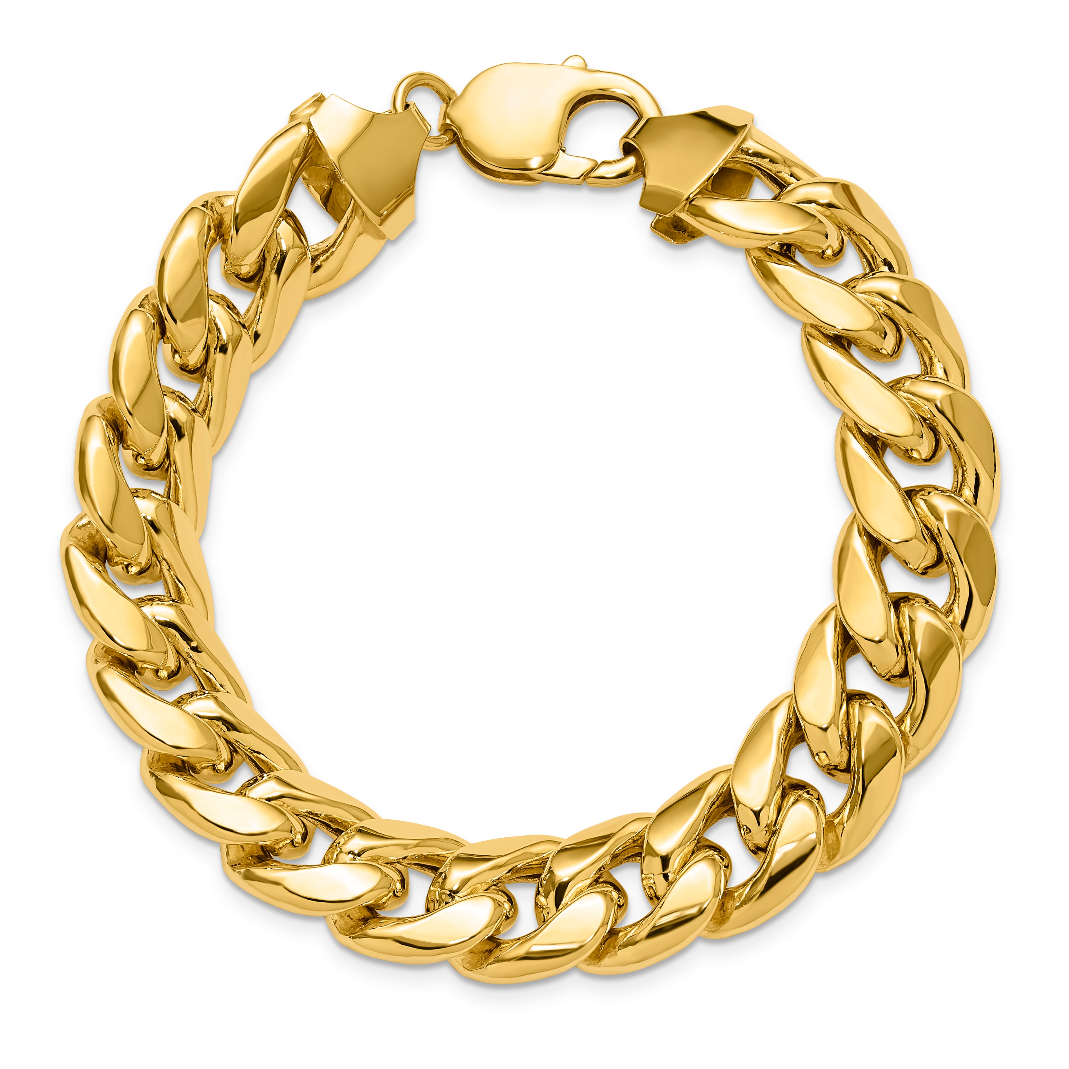 10K 13.2mm Semi-Solid Miami Cuban Chain