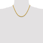 10k 4.25mm Semi-Solid Rope Chain