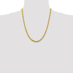 10k 4.25mm Semi-Solid Rope Chain