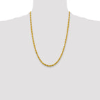 10k 4.25mm Semi-Solid Rope Chain