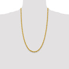 10k 4.25mm Semi-Solid Rope Chain