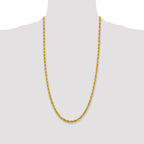 10k 4.25mm Semi-Solid Rope Chain