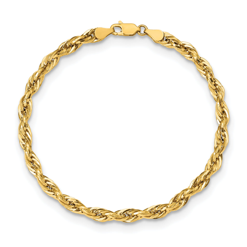 10K Yellow Gold Rope Chain Necklace 4.75mm