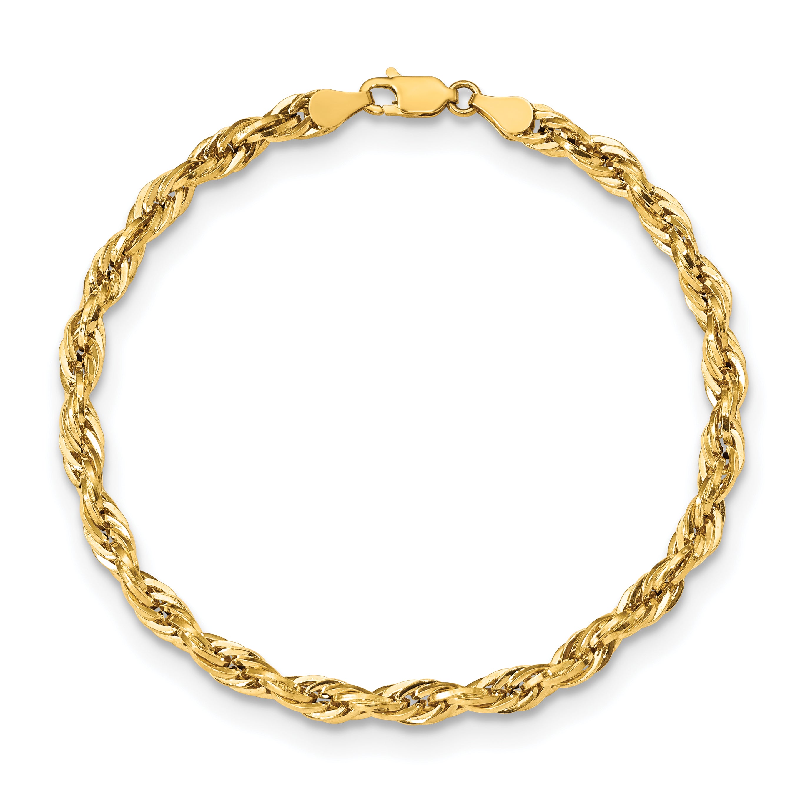 10K Yellow Gold Rope Chain Necklace 4.75mm