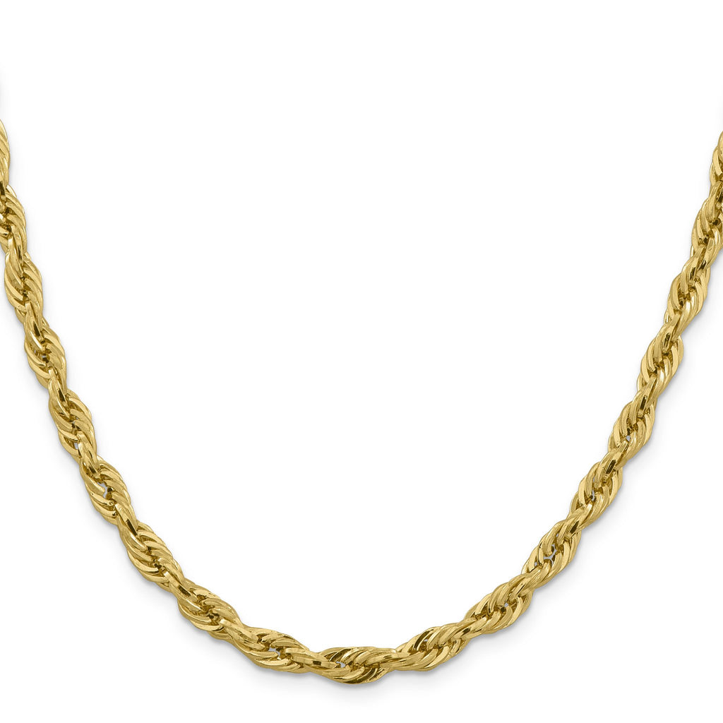 10K Yellow Gold Rope Chain Necklace 5.4mm, 8–28 Inch - Sophia Jewelers