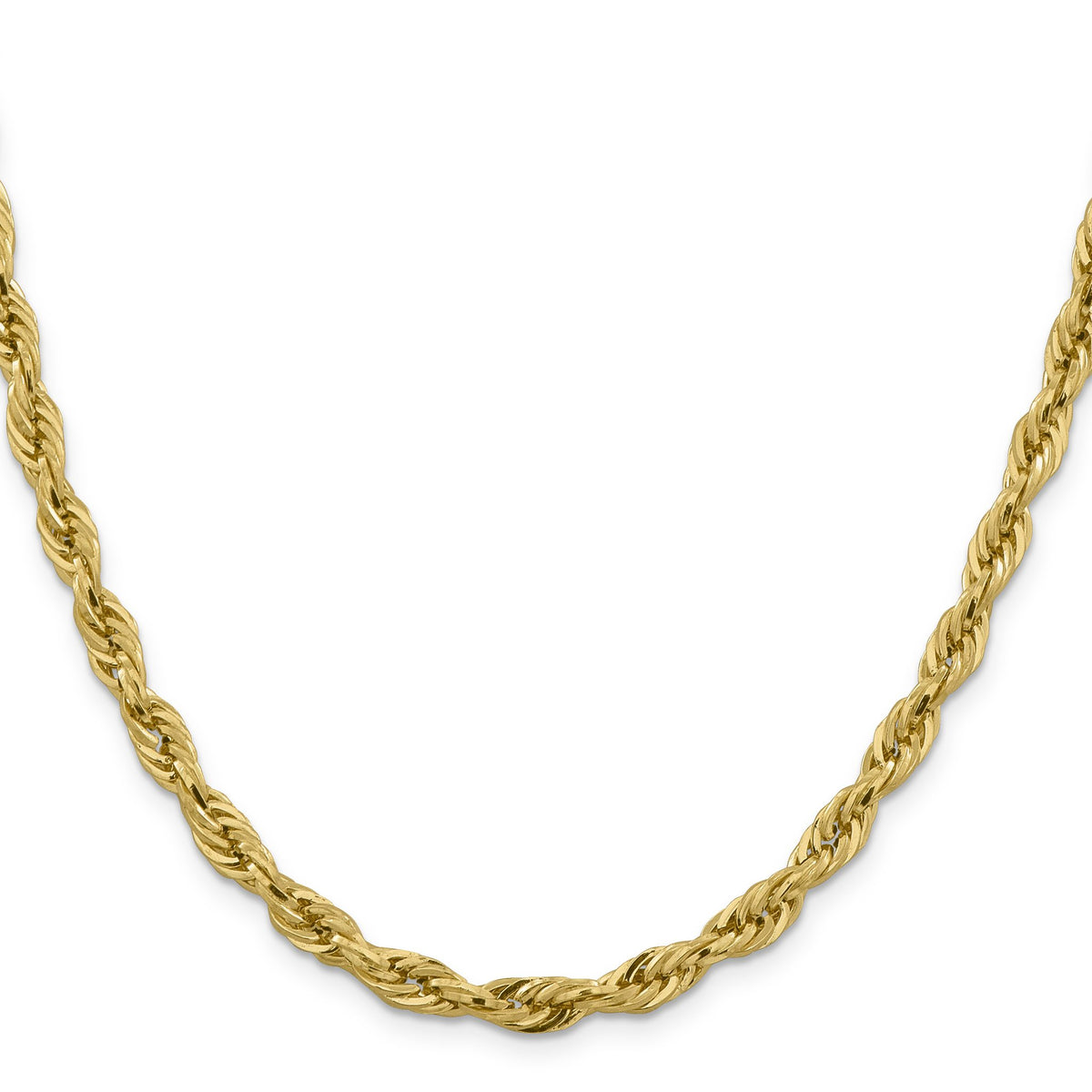 10K Yellow Gold Rope Chain Necklace 5.4mm, 8–28 Inch - Sophia Jewelers