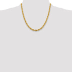10K Yellow Gold Rope Chain Necklace 5.4mm, 8–28 Inch - Sophia Jewelers