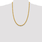 10K Yellow Gold Rope Chain Necklace 5.4mm, 8–28 Inch - Sophia Jewelers
