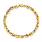 10K Yellow Gold Rope Chain Necklace 5.4mm