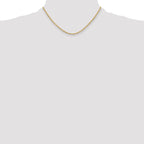 10k 2.5mm Semi-Solid Rope Chain