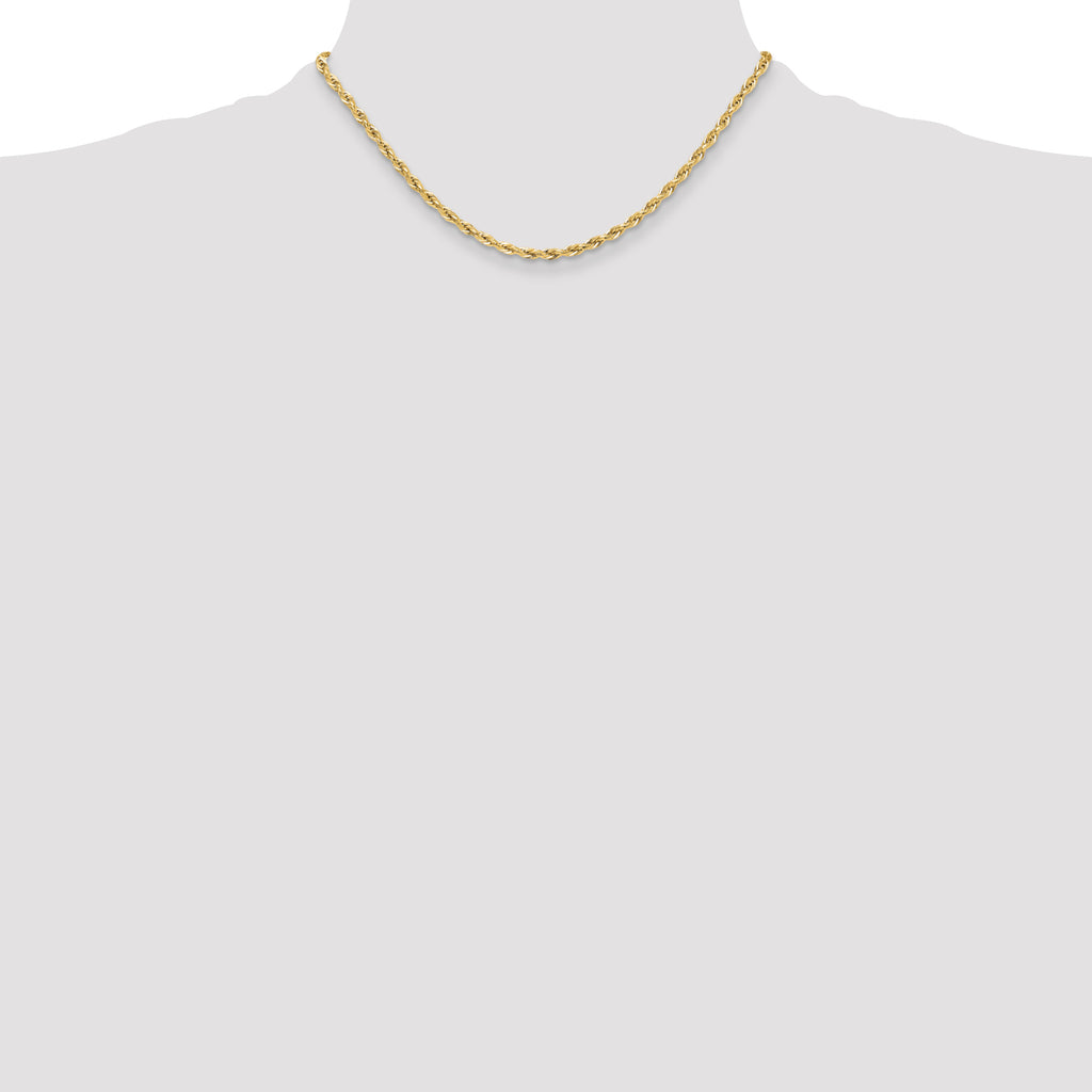 10k 3.5mm Semi-Solid Rope Chain