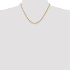 10k 3.5mm Semi-Solid Rope Chain