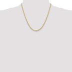 10k 3.5mm Semi-Solid Rope Chain