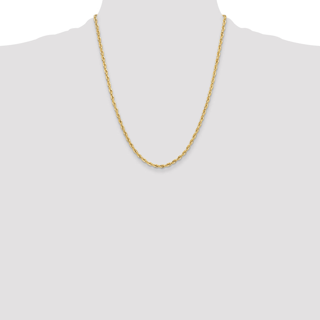 10k 3.5mm Semi-Solid Rope Chain