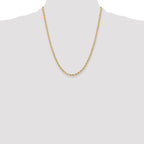10k 3.5mm Semi-Solid Rope Chain