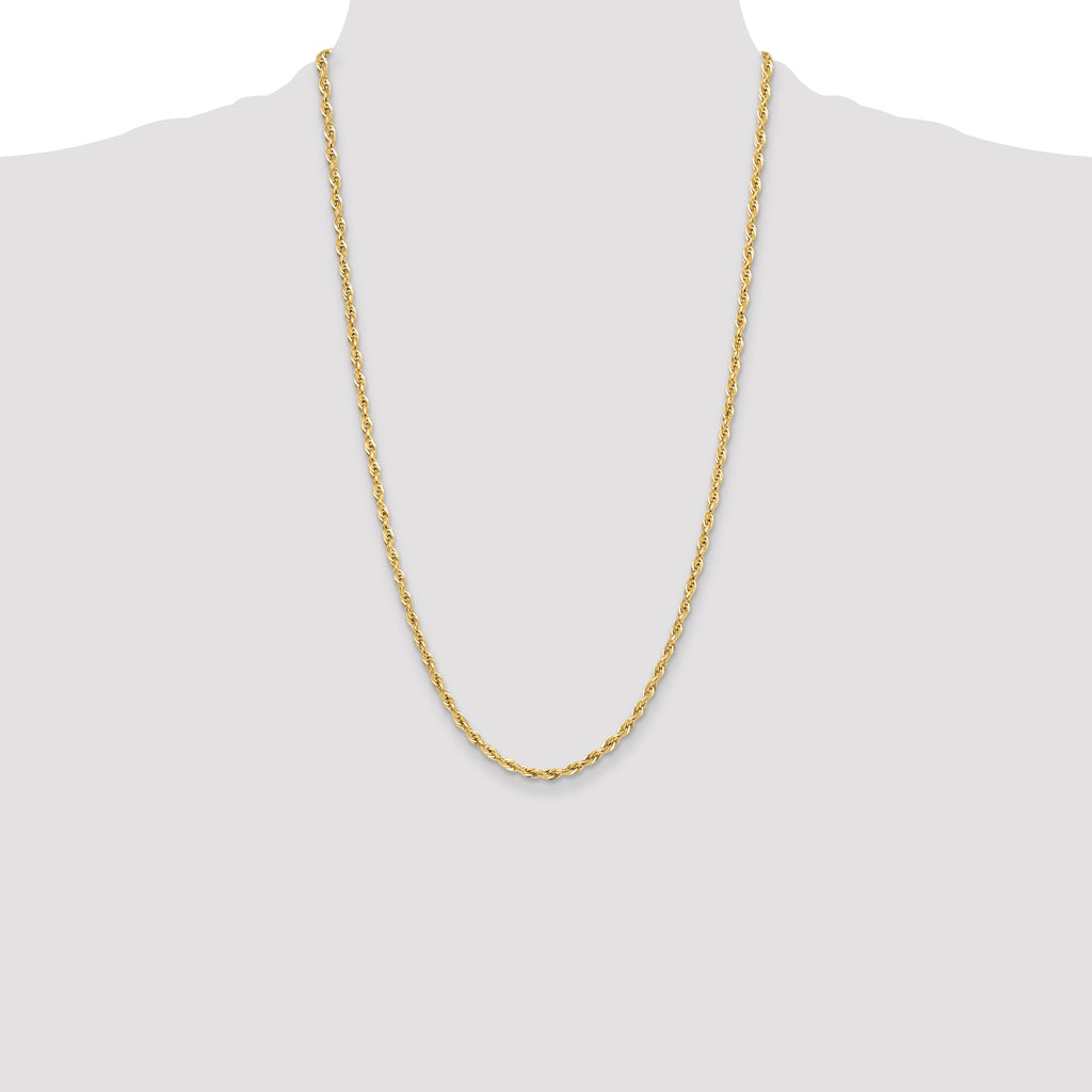 10k 3.5mm Semi-Solid Rope Chain