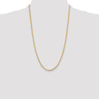 10k 3.5mm Semi-Solid Rope Chain
