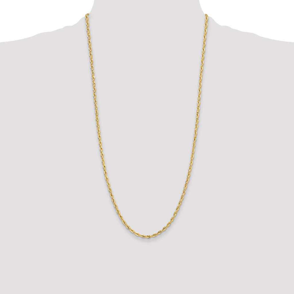 10k 3.5mm Semi-Solid Rope Chain