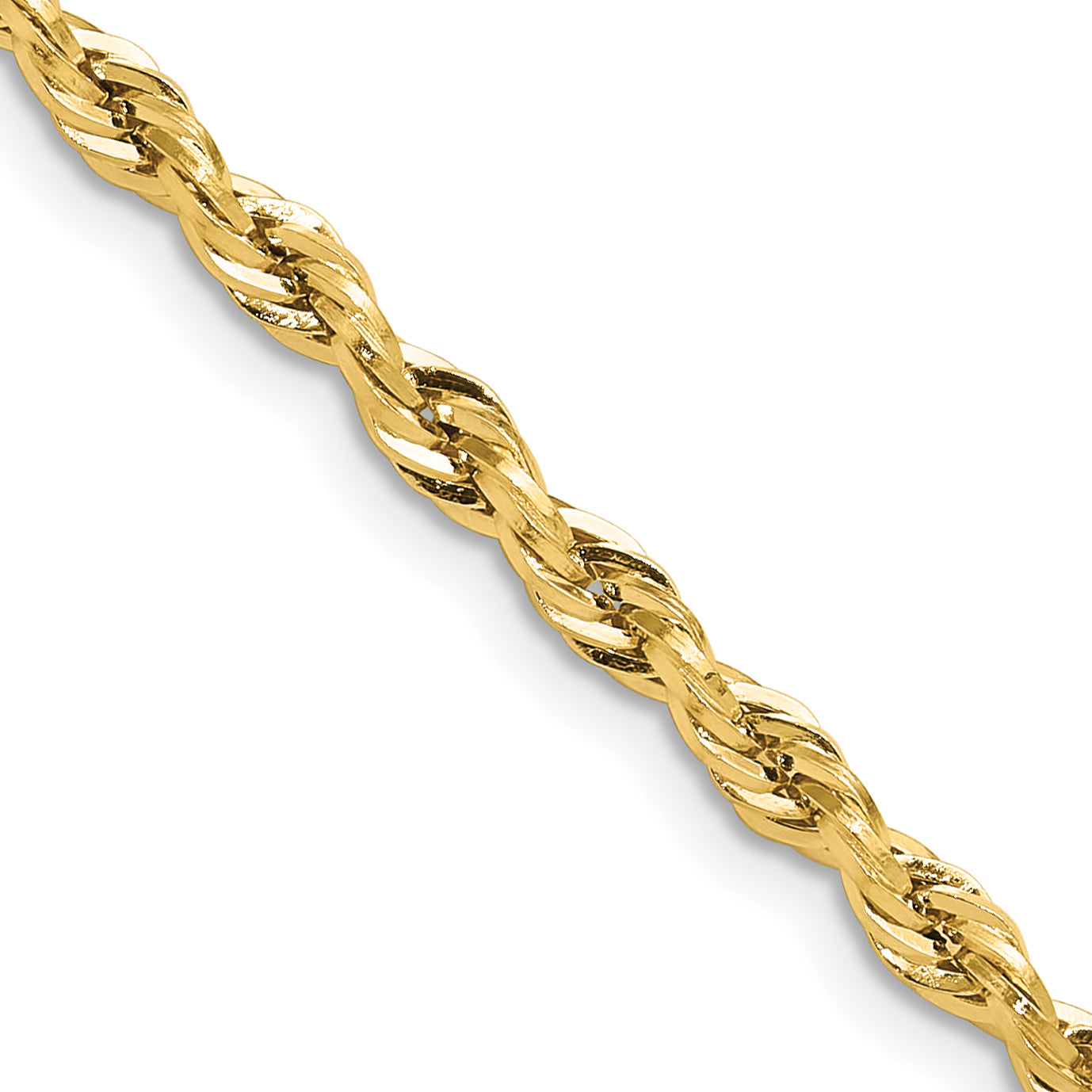 Rope Chain Necklace in 10K Yellow Gold, 3.5mm Secondary image