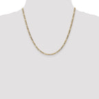 10k 3.5mm Semi-Solid Figaro Chain