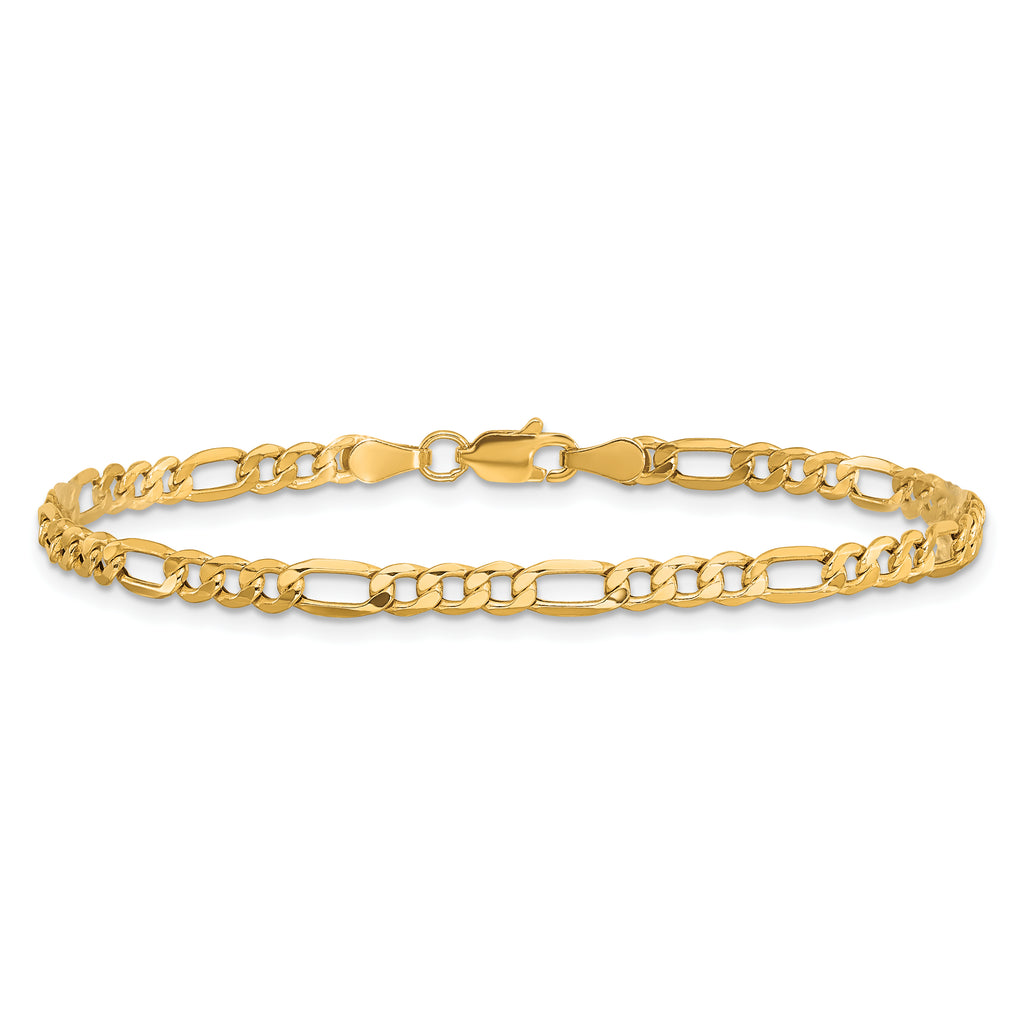 10K Yellow Gold Figaro Chain Necklace 3.5mm