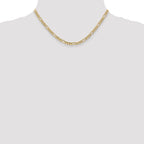 10k 4.2mm Semi-Solid Figaro Chain
