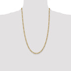 10k 4.4mm Semi-Solid Figaro Chain