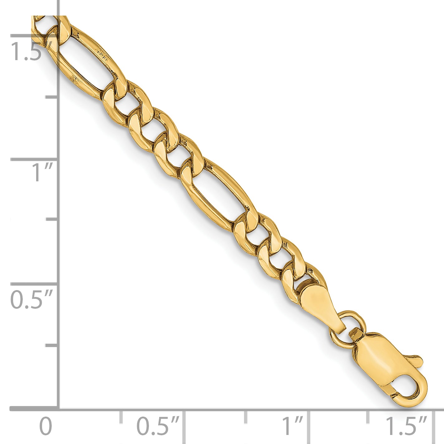 Figaro Chain Necklace in 10K Yellow Gold, 4.2mm Secondary image