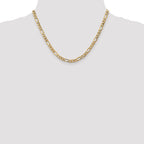 10k 5.35mm Semi-Solid Figaro Chain