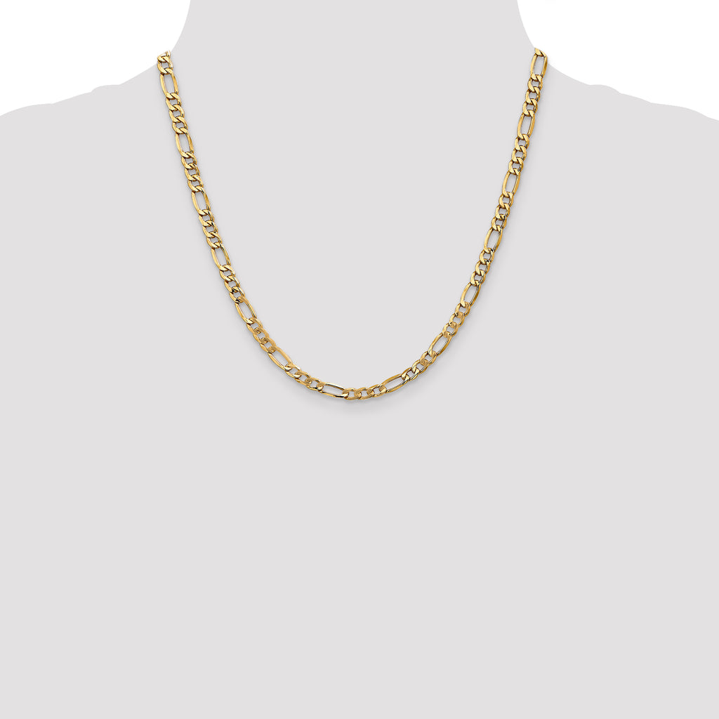 10k 5.35mm Semi-Solid Figaro Chain