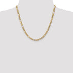 10k 5.35mm Semi-Solid Figaro Chain